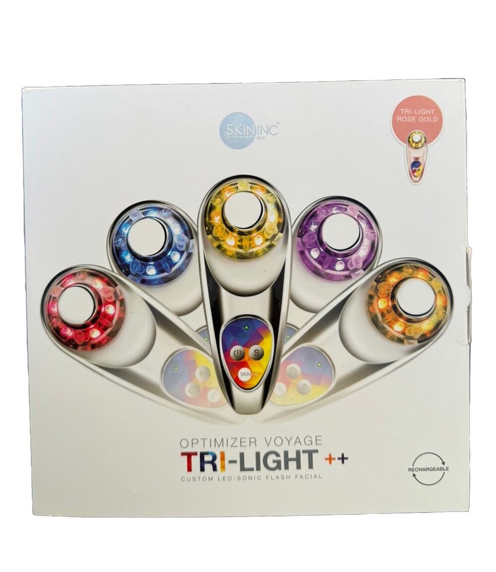 Skin Inc Optimizer Voyage Tri-Light LED-Sonic Flash Facial Rose Gold - Used Good
